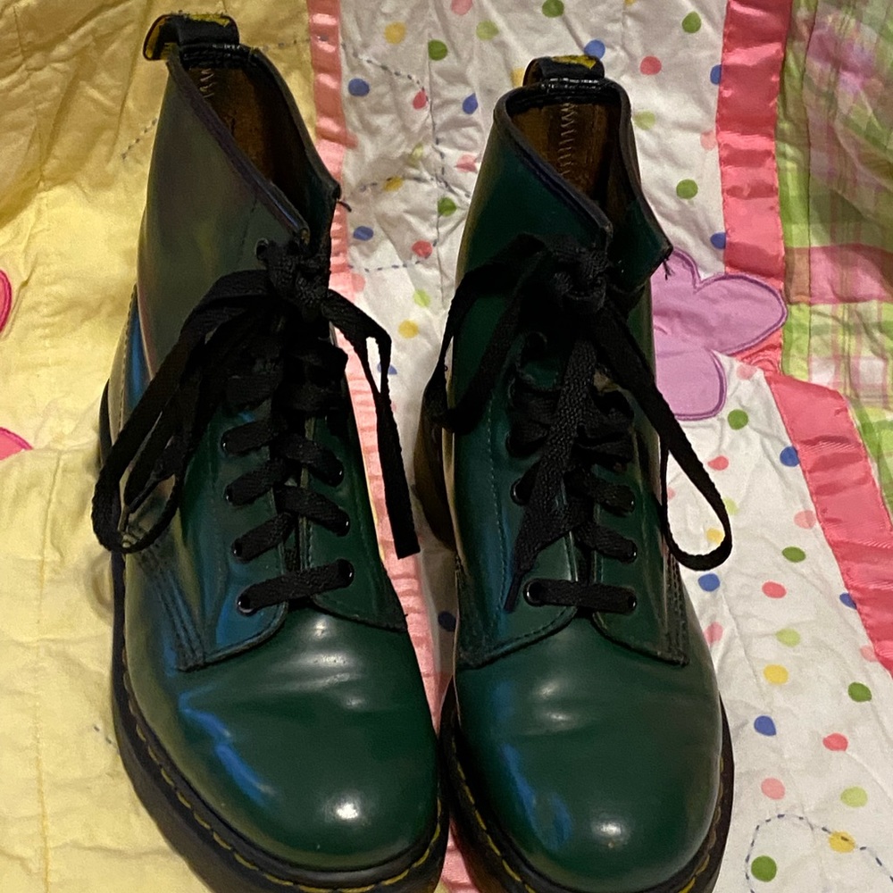 Green Dr. Martens 1460 boots size 7us women